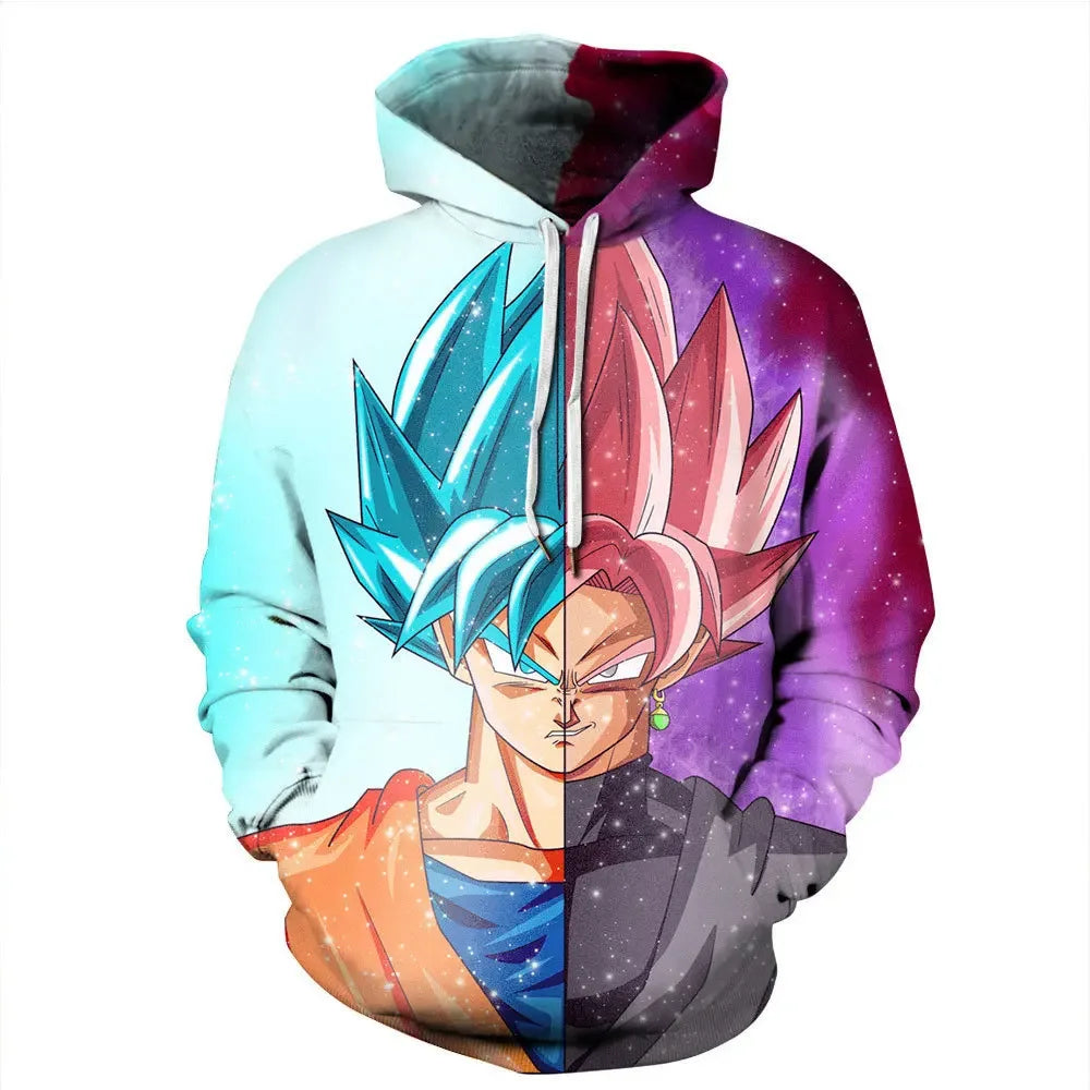Dragon Ball Hoodie for Boys and Girls, New Autumn and Winter Style Creative Loose and Versatile Hooded Sweatshirt