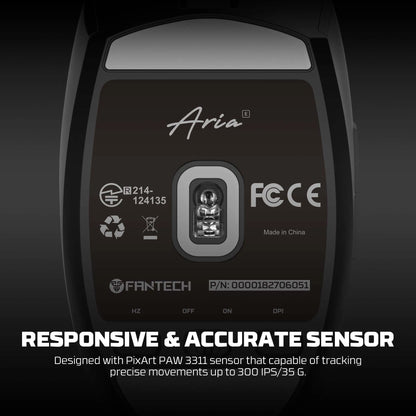 FANTECH Aria XD7E 2.4G Wireless Gaming Mouse PixArt 3311 1000Hz 59g Lightweight Gamer Mice  For PC Laptop