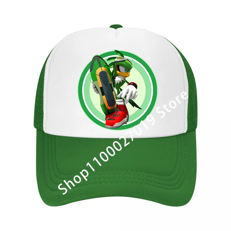 Kawaii Multiple Colors Baseball Caps for Adult Cartoon Sonics Boys Girls Summer Breathable Mesh Hat Cute Anime Sunbonnet Gifts