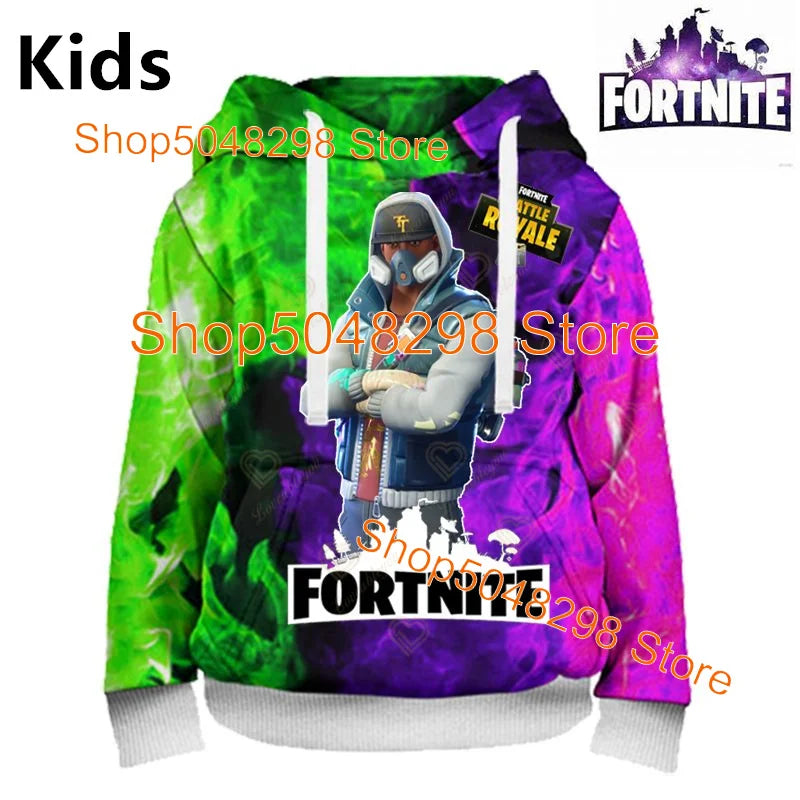 Hot Game Fortnite Hero Print Sweatshirt Boys Girls 3D Clothes Casual Kid Hoodies Children Adult Men Women Spring Autumn Pullover
