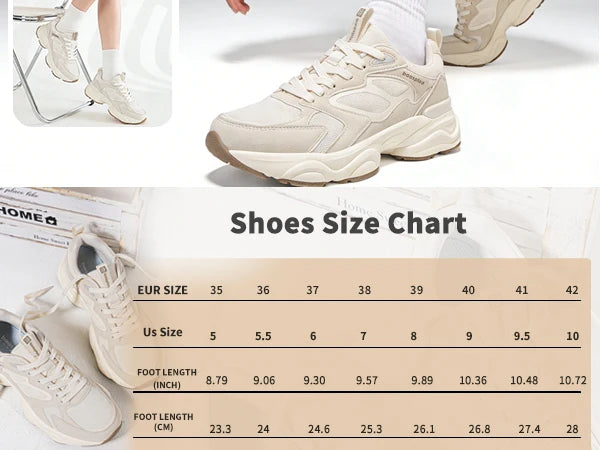 Baasploa Women Walking Shoes Lightweight Mesh Breathable Sport Shoes Comfort Soft Female Leather Height Increase Casual Sneakers