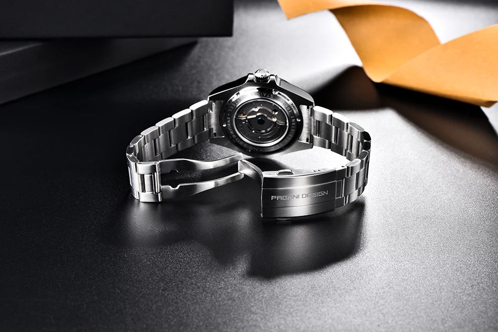 Pagani Design 2026 New Men's Automatic Mechanical Watch GMT Sapphire Stainless Steel Waterproof 10Bar Luminous BWG-9 Watch for Men