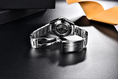 Pagani Design 2026 New Men's Automatic Mechanical Watch GMT Sapphire Stainless Steel Waterproof 10Bar Luminous BWG-9 Watch for Men