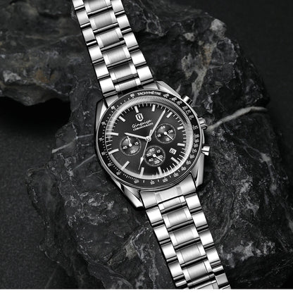 Luxury Brand Men Quartz Watch Waterproof Luminous Stainless Steel Men's Watches 24 Hours Chronograph Date Business Watch For Man