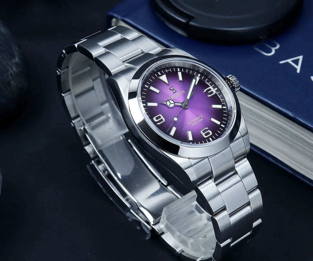 Cronos Luxury Men Watches 36mm Explore Climbing Series Couples Sport Watch NH35 PT5000 Unisex Automatic Mechanical Watch 10Bar