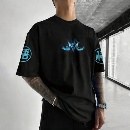 Dragon Ball Men's and Women's T-shirt Son Goku Anime Loose Oversize Tee Summer Spring Boy's Short Sleeves Parent-child Outfits
