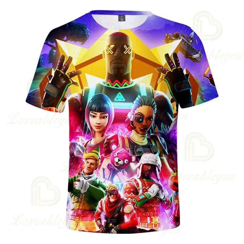 Fortnite Victory Royale Ninja Fashion 3D -T-paidat, kesäiset lyhythihaiset lastenvaatteet, sarjakuvapainatus, vauvanvaatteet, lasten T-paita
