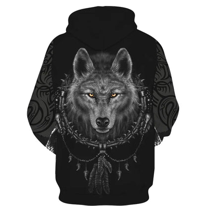 Cool 3D Wolf Printed Zipper Hoodies Fashion Men/Women Streetwear Hooded Jacket Coat Unisex Casual Hip Hop Pullover Sweatshirts