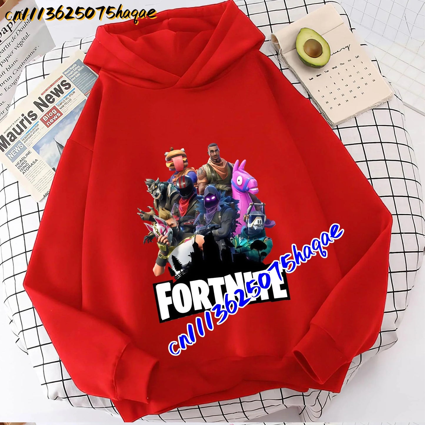 FORTNITED Children Long-sleeved Girls Boy Streetwear Boys Baby Hoodies Pullover Sweatshirt Anime Fashion Kid Clothing Tops Gift