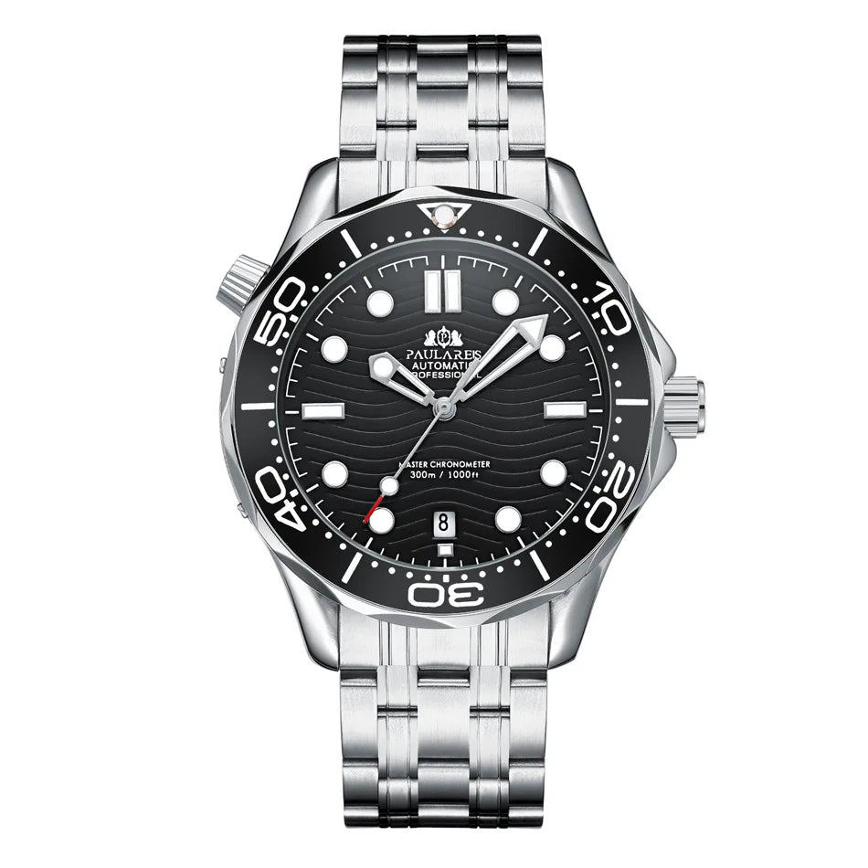 Luxury Automatic Watch for Men Stainless Steel Waterproof Calendar Mechanical Watches Fashion Casual Mens Watches Reloj Hombre