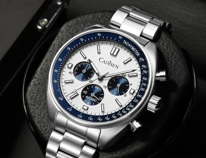 CADISEN 2024 New Men's Watches Quartz Business Watches Japan VD53 Men's Clock Top Brand Luxury Watch Men's Chronograph Watch