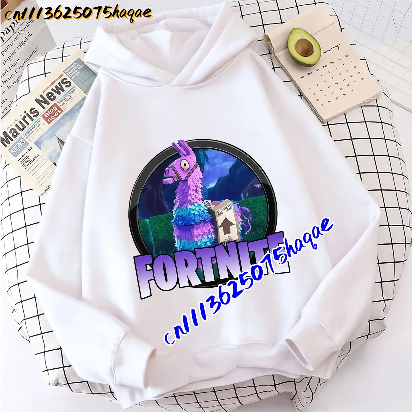 FORTNITED Children Long-sleeved Girls Boy Streetwear Boys Baby Hoodies Pullover Sweatshirt Anime Fashion Kid Clothing Tops Gift