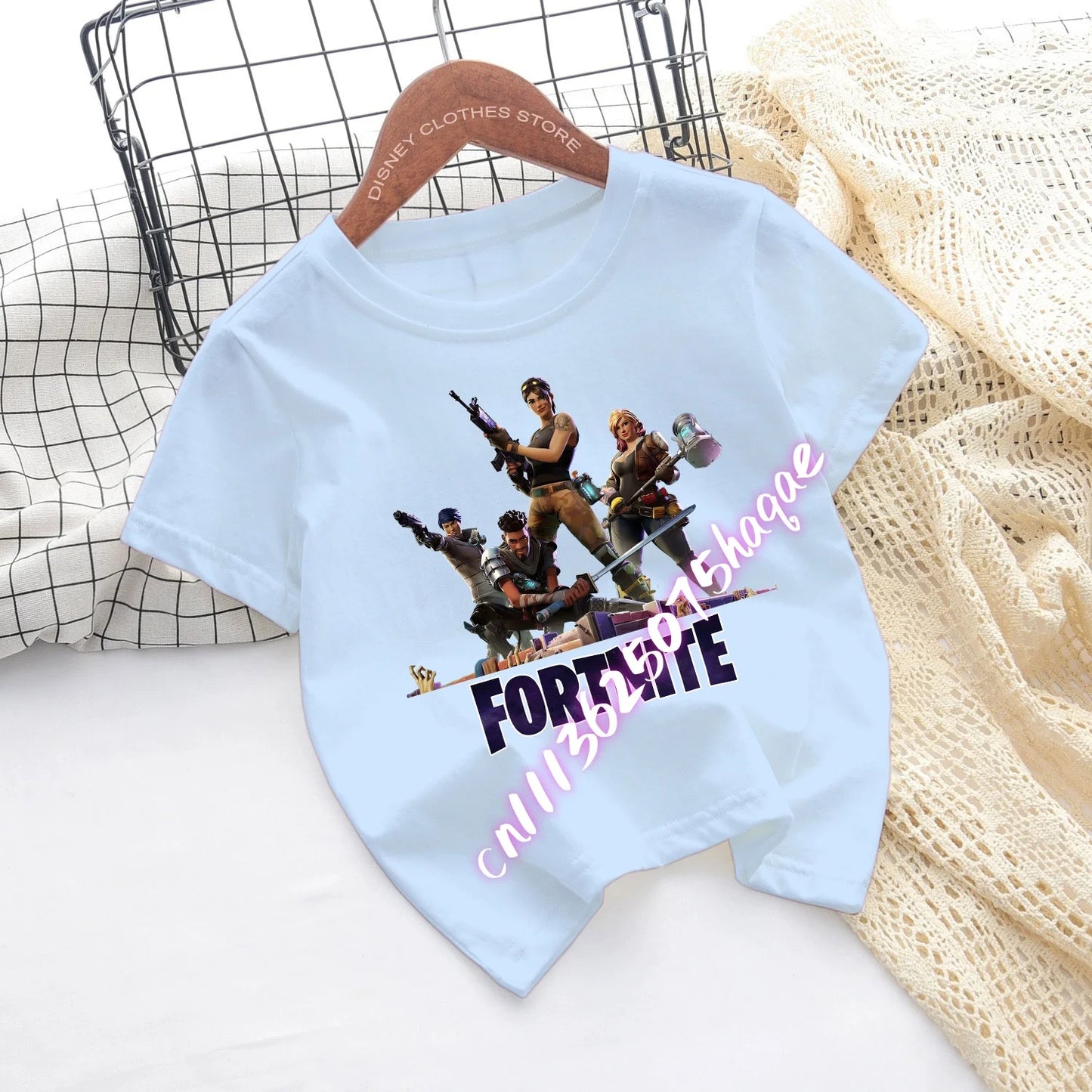 Fortnite Children’s T-shirts Game Cartoon Printed Characters Fortress Night Tees Game Short Sleeve Tops Summer Boys and Girls Clothes