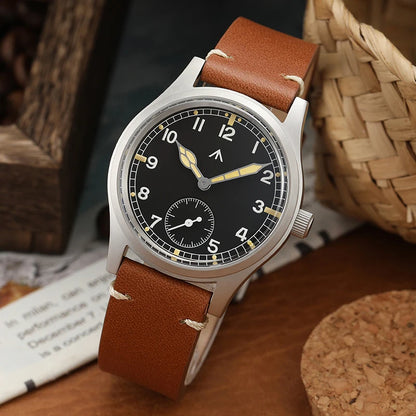Militado V2 Version Military D12 Watch 36mm AR Sapphire Quartz Movement Watches Waterproof Sub-second Stainless Steel Wristwatch