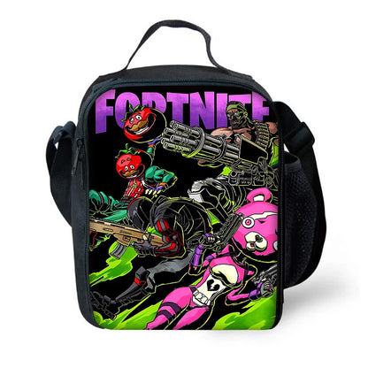 Hot Game Design Child Backpacks Lunch Bag Pencil Case Large Capacity School Bags for Boys and Girls Best Gift Fortnite