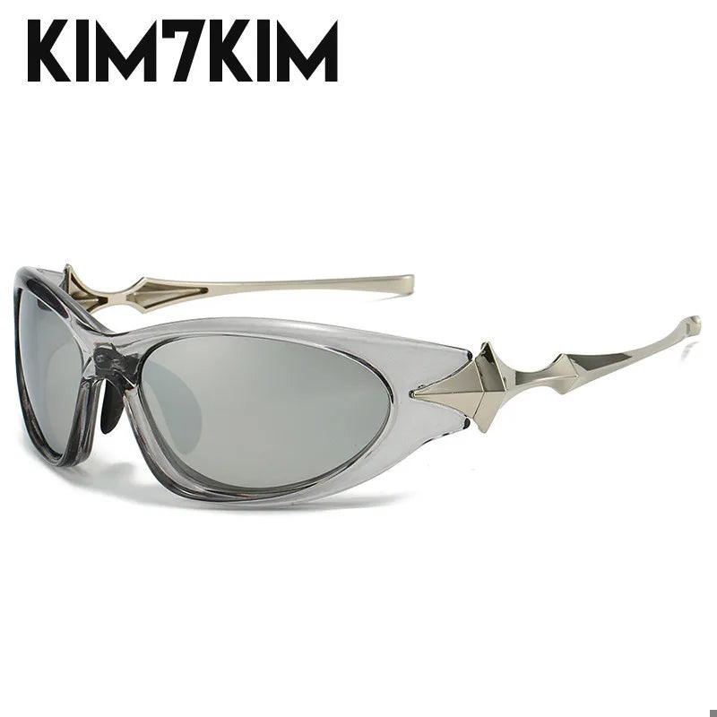 Steampunk Y2k Sport Sunglasses Women 2026 Luxury Men Sun glasses For Female 2000's Futuristic Goggles Eyewear Accessories Lenses