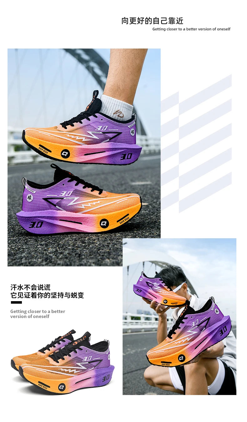 Running Shoes Specialty Men Marathon Sports Carbon Plate Breathable Ultralight Women Comfortable Athletic Cushion Stability Sneakers