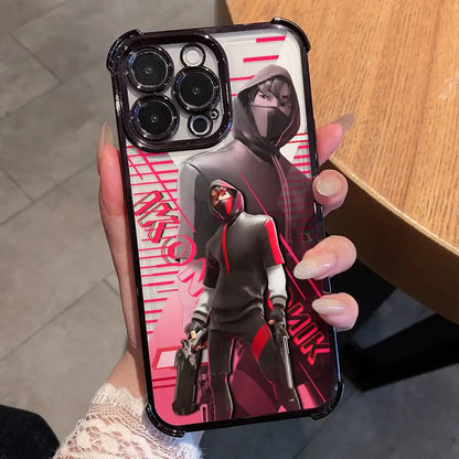 Cartoon Games F-Fortnite Plating Phone Case For Xiaomi 15T, 15, 14, 13, Poco M7, F7, F4, F5, X7, X6, X5 Pro Ultra 4G 5G Anti-Fall Airbag