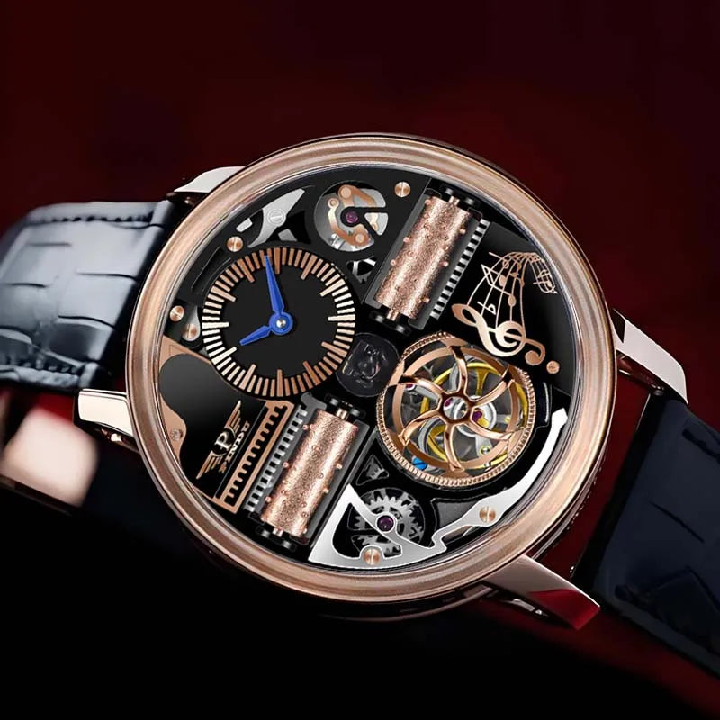 PINDU Watch New TOP Men Mechanical Watch Godfather Fashionable Classic Series 45.5MM Wristwatches Men M2791B