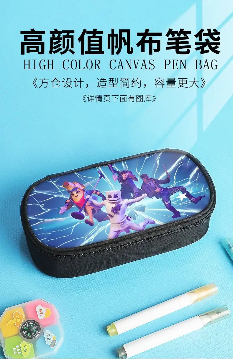Fortnite new style elementary school student personalized pencil case game peripheral cartoon large capacity stationery bag gift