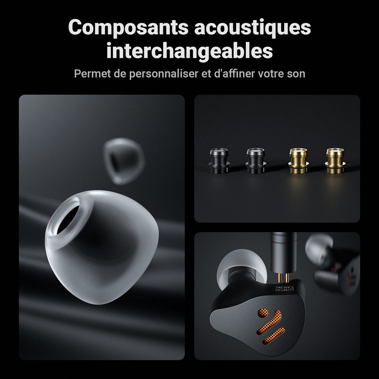 Fosi Audio IM4 Hifi Wired Earphones Open-Back Dynamic Drivers IEM Headphones For Music Monitoring Gaming Earbuds
