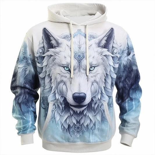 Animal Wolf 3D Print Hoodies Men Women Autumn Fashion Streetwear Oversized Hooded Sweatshirts Pullovers Y2K Tops Unisex Clothing