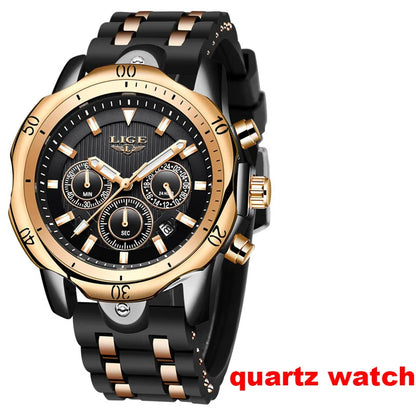 Orologi da polso meccanici automatici da uomo LIGE – Orologio di lusso di alta gamma con tourbillon, modello elegante e impermeabile, ideale per il lavoro o le occasioni formali.