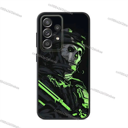 Black soft silicone case Phone Case For Samsung S24,21,22,23,30,Ultra,20,Plus,Note,10,9,COD Call Of Duty G-Ghost