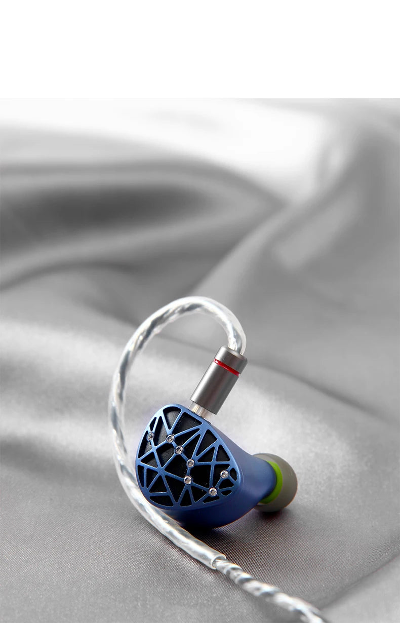 Sound Rhyme SR10 HiFi Earphones 2DD+4BA Hybrid Wired In-Ear Monitors, High Resolution Music Earphones with Detachable Cable, 2.5mm 3.5mm 4.4mm Plug