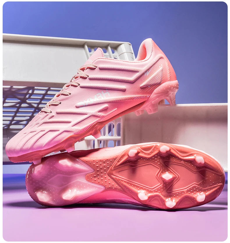 Double Star Adult Youth AG Soccer Cleats Non Slip Durable Artificial Natural Grass Football Shoes for Training Match Men Women