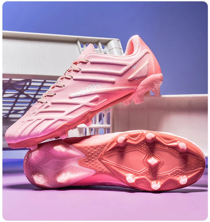Double Star Adult Youth AG Soccer Cleats Non Slip Durable Artificial Natural Grass Football Shoes for Training Match Men Women
