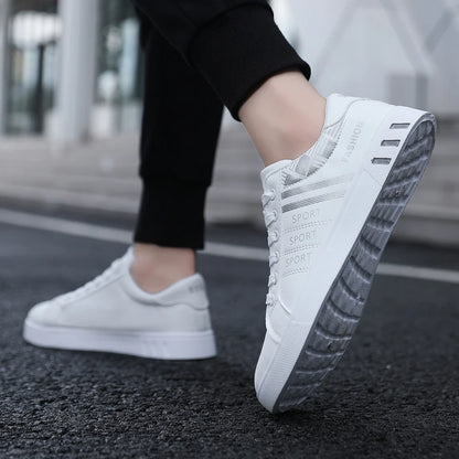Lage skate-sneakers voor heren — Ademend, met veters, PVC-zool