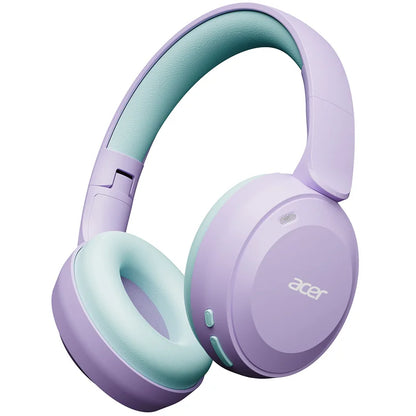Casque Bluetooth 6.0 pour enfants Acer OHR668, limiteur de volume 85/94 dB, casque sans fil pliable à porter sur les oreilles, autonomie de 60 heures, microphone intégré.
