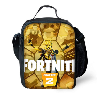 Classic Game Fortnite Child Insulated Large Capacity Bag for Boy Girl Student Outdoor Picnic Reusable Thermal Cooler Lunch Box