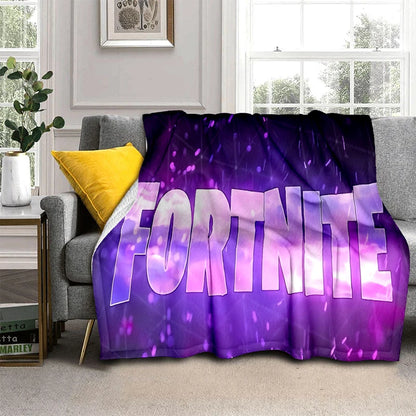 3D F-Fortnites Cartoon Game Flannel Blanket Soft Warm Throw Blanket for Bedroom Living Room Bed Travel Camping Picnic Gift