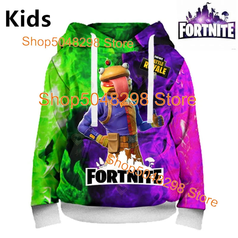 Hot Game Fortnite Hero Print Sweatshirt Boys Girls 3D Clothes Casual Kid Hoodies Children Adult Men Women Spring Autumn Pullover