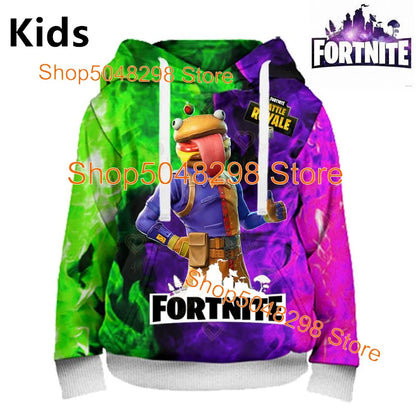 Hot Game Fortnite Hero Print Sweatshirt Boys Girls 3D Clothes Casual Kid Hoodies Children Adult Men Women Spring Autumn Pullover