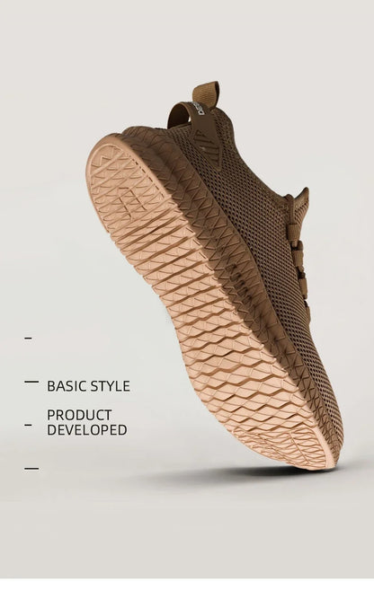 Zapatillas deportivas informales antideslizantes para hombre, transpirables, para correr al aire libre, entrenar, hacer senderismo y practicar deportes; zapatillas con cordones de tejido de punto para actividades al aire libre