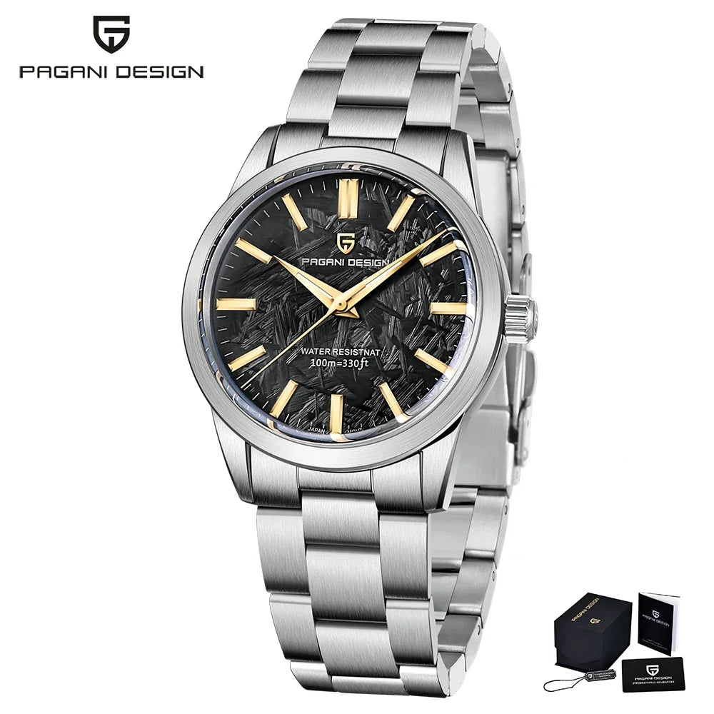 PAGANI DESIGN 40MM Men Quartz Watches Japan TMI VH31 Luxury Business Sapphire 316L Stainless Steel 100M Waterproof Watch For Men