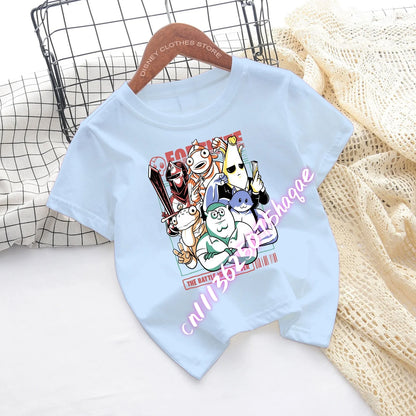 Fortnite Children’s T-shirts Game Cartoon Printed Characters Fortress Night Tees Game Short Sleeve Tops Summer Boys and Girls Clothes