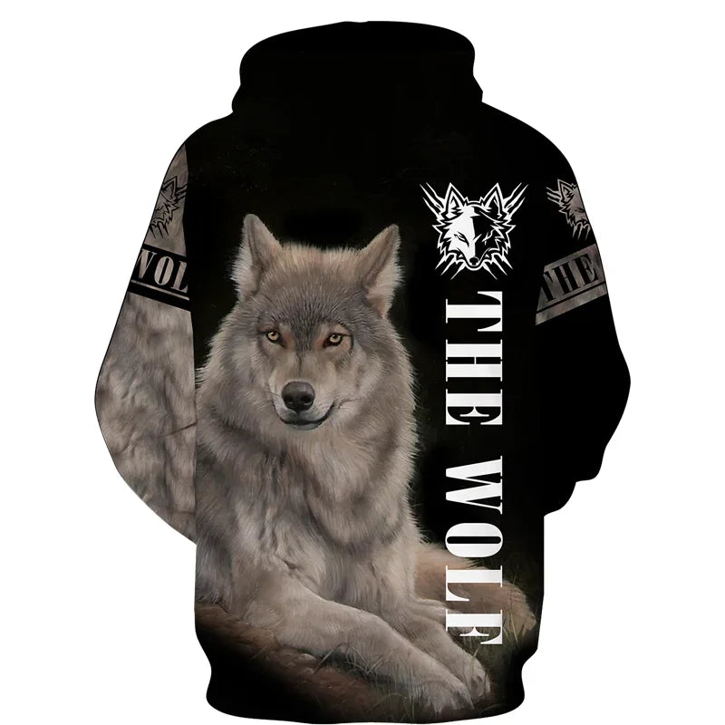 Cool 3D Wolf Printed Zipper Hoodies Fashion Men/Women Streetwear Hooded Jacket Coat Unisex Casual Hip Hop Pullover Sweatshirts
