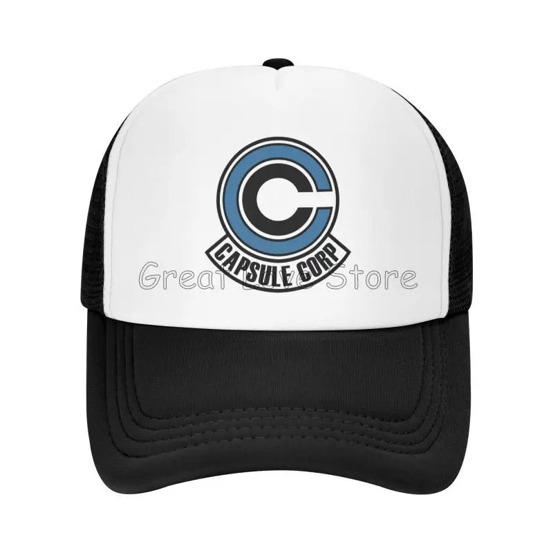 Capsule Corp Mesh-Baseballkappen Unisex-Hip-Hop-Trucker-Cap Anime DBZ Dad-Cap Verstellbare Rennkappe Sommer-Trucker-Snapback-Kappen