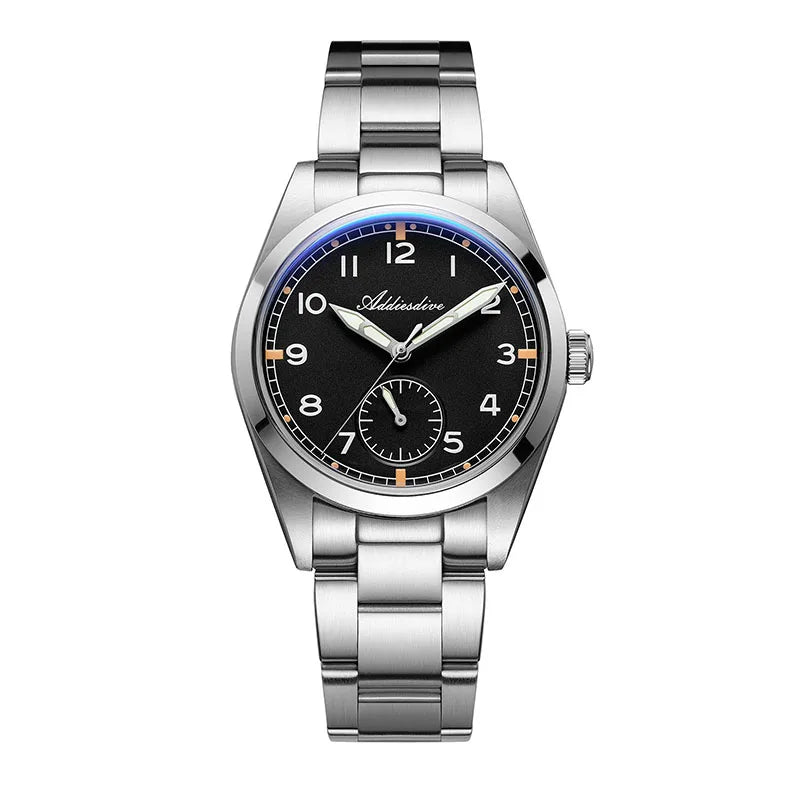 ADDIESDIVE 36mm Men's Quartz VH60 Watch BGW9 Luminous Bubble Mirror Pot Cover Glass 10Bar Waterproof Stainless Steel Watch