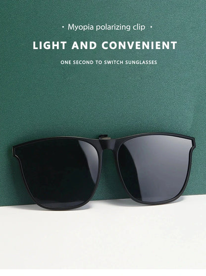 Polarized Rimless Men Clip On Sunglasse Glasses Narrow Clip-on Lenses Women Anti-glare Sunglasses UV400 Goggles New In