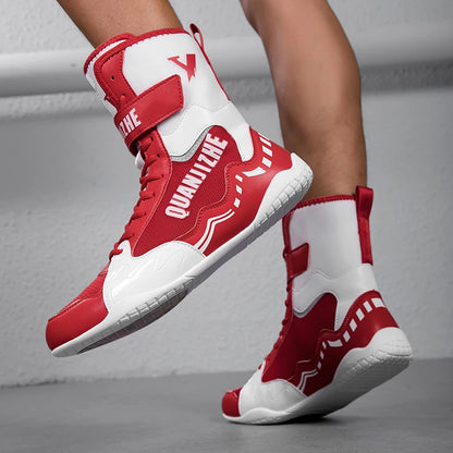 2026 Professional Wrestling Shoes For Men Lightweight Training Boxing Sneakers Large Size Black White Gym Outdoor Sports