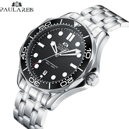 Luxury Automatic Watch for Men Stainless Steel Waterproof Calendar Mechanical Watches Fashion Casual Mens Watches Reloj Hombre