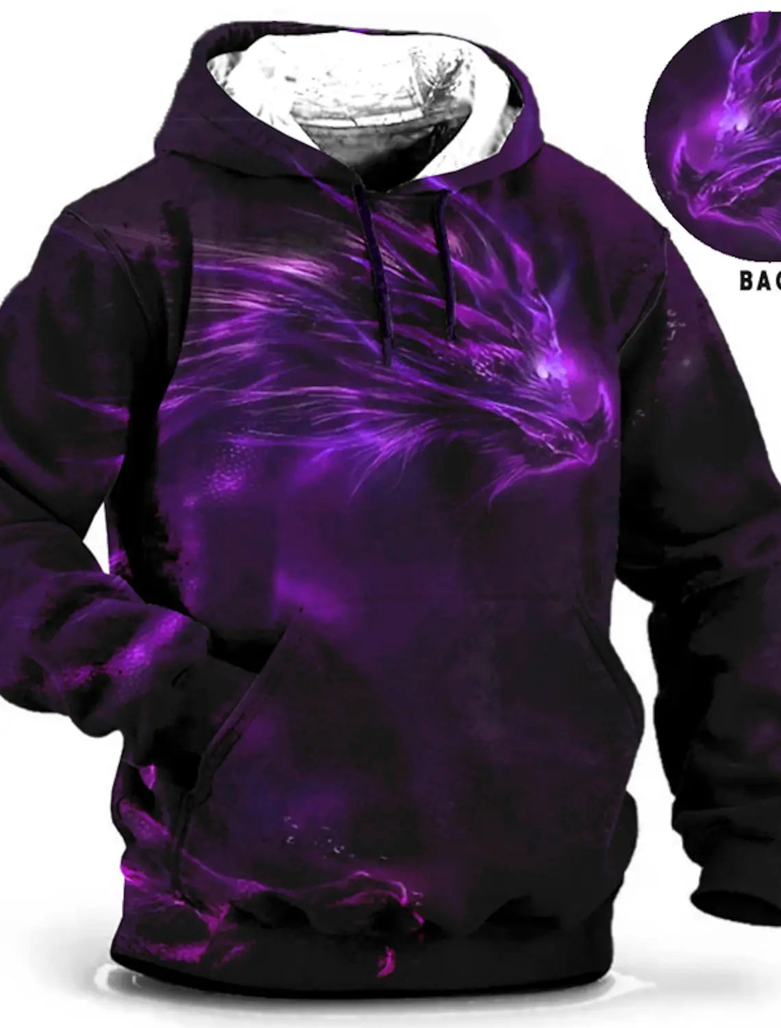 Chinese New Year Dragon Hoodie Men's Graphic Animal Prints Daily Classic Casual 3D Pullover Streetwear Hoodies Long Sleeve Hooded
