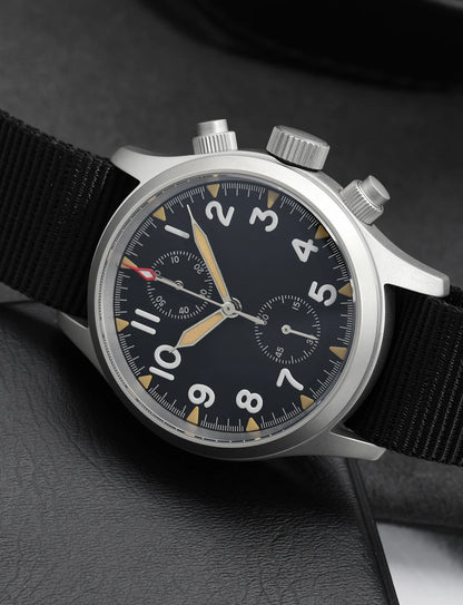 Militado ML1868 Watch VK61 Quartz Movement 100m Waterproof Watches Men Stainless Steel Chronograph Sapphire Crystal Wristwatch