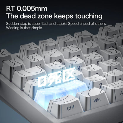 ATTACK SHARK R82HE Gaming Keyboard Magnetic 75% Wired 8000Hz Rapid Trigger ProGamer Keyboard,0.005mm RT Accuracy,0.08ms Latency