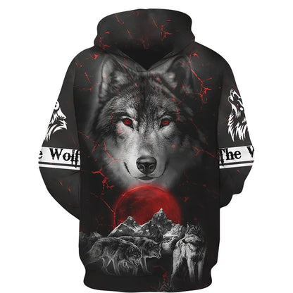 Cool 3D Wolf Printed Zipper Hoodies Fashion Men/Women Streetwear Hooded Jacket Coat Unisex Casual Hip Hop Pullover Sweatshirts